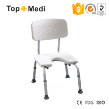 Chaise de douche en forme de U en aluminium de sécurité pour salle de bain Topmedi